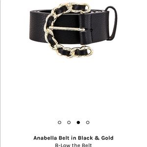 Anabella belt in black and gold by B-low the belt